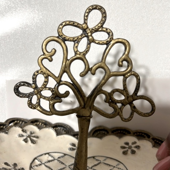 Vtg Cynthia Rowley Enameled Brass Cloisonne Style Jewelry Trinket Dish, 1980’s - Picture 4 of 7